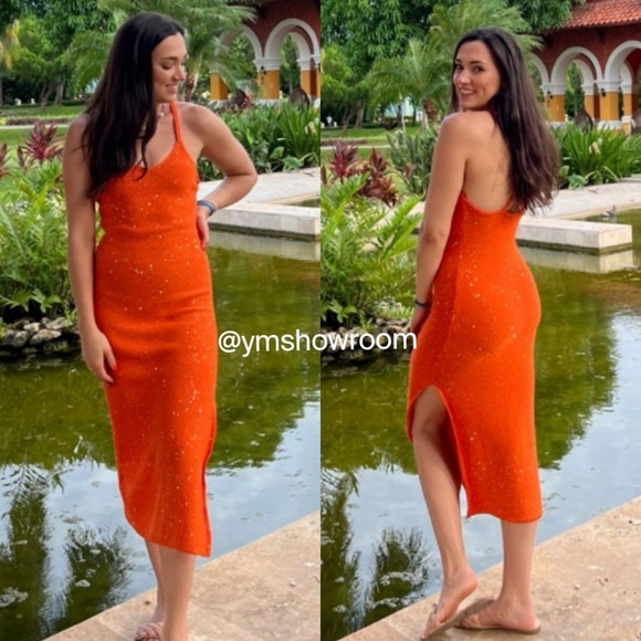 🔥Last 1🔥MANGO Sequined midi dress - Picture 1 of 7
